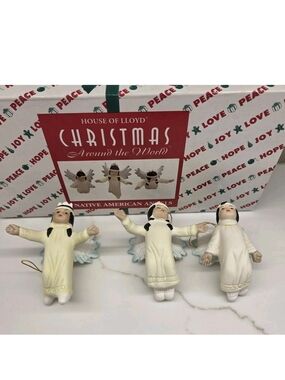 House Of Lloyd Christmas Around The World 3 Native American Angels Ornaments